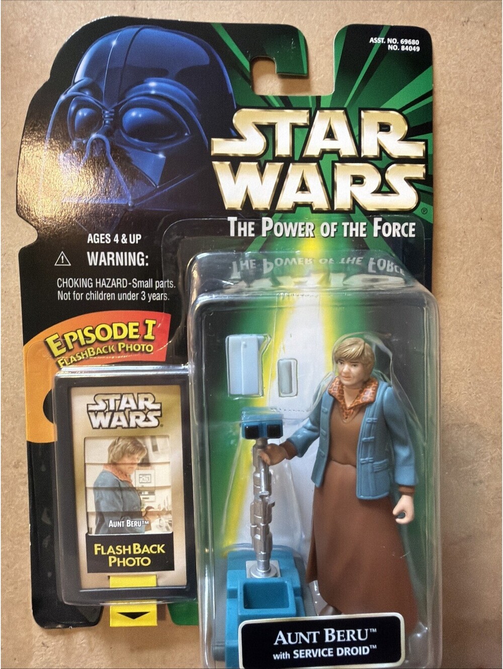 1998 Star Wars AUNT BERU W/Service Droid Flashback Photo POTF Action Figure New